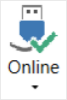 Online button in VBOX Test Suite.
