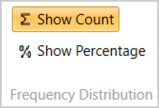 Frequency Distribution Section in the Test Setup tab for Custom Tests in VBOX Test Suite.