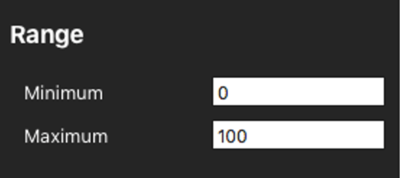 Screenshot of the Bar Range settings.