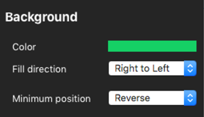 Screenshot of the background settings with Minimum Position set as Reverse.