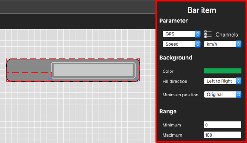 Screenshot of the Bar Fill settings.