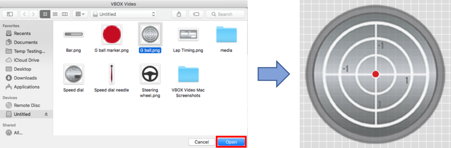 Images depicting changing the G-Ball background image to an image from the file explorer window.