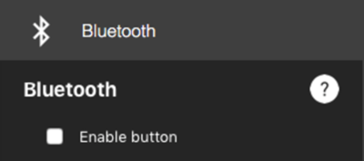 Screenshot of the Bluetooth configuration settings in VBOX Video Setup Software for macOS.