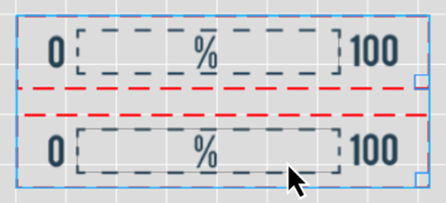 Image depicting how to use Command Key + Left Click to select elements to group with a blue border around the required elements.