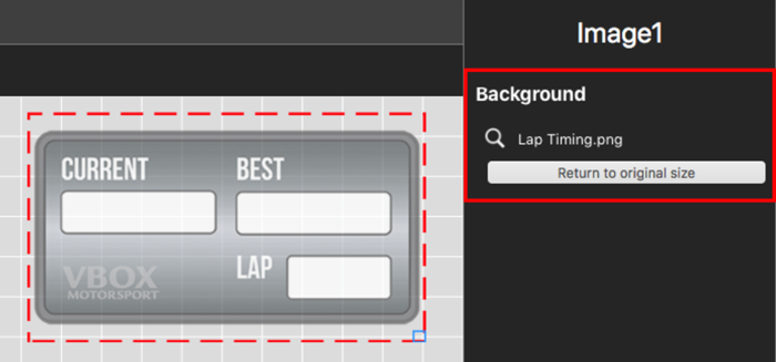 Screenshot of the Image Settings with Return to Original Size highlighted.