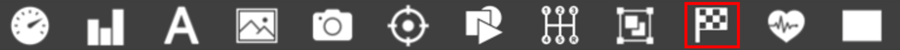 Screenshot of the Top Panel buttons with the Lap Timing button highlighted.