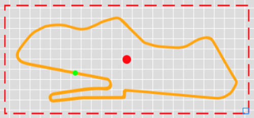 Screenshot of the Track Map element using the selected orange colour.
