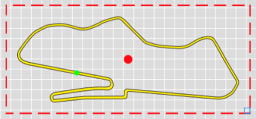 Screenshot of the Track Map element using the selected colours.