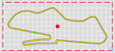 Screenshot of the Track Map element using the selected colours.