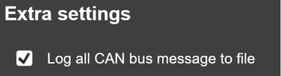 Screenshot of the CAN Settings menu.