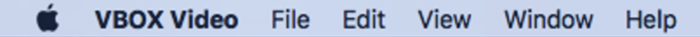 Screenshot of the Menu bar.