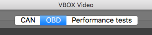 Screenshot of the settings tabs with OBD selected.