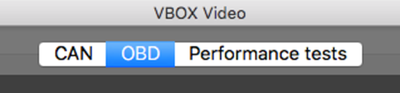 Screenshot of the settings tabs with OBD selected.