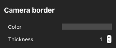 Screenshot of the camera border settings.