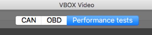 Screenshot of the Setup Screen options with Performance Tests selected.