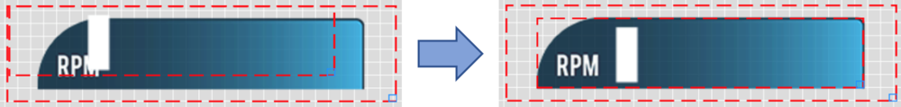 Images depicting moving the new Range image against the background image.
