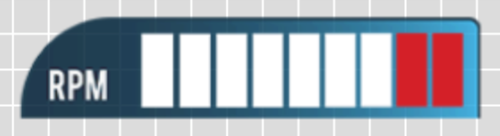 Screenshot of a Range Element showing RPM 0-10,000, using 10 different bar images.