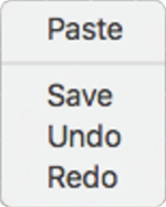 Screenshot of the Empty Area right click menu options.