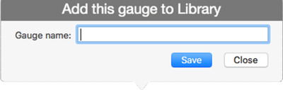 Screenshot of the window for entering the gauge element name.