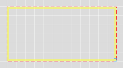 Screenshot of the shape element with an outline only.