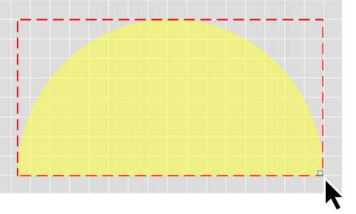 Image depicting how to resize a Shape element.