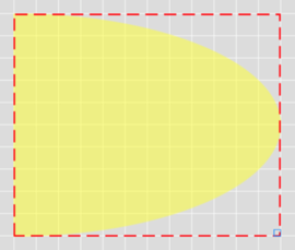 Screenshot of the Shape element with 90° rotation.