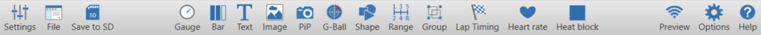 Screenshot of the Top Panel Buttons.