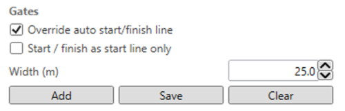 Screenshot of the Gates settings.