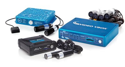 Photograph of all products in the Video VBOX range.