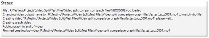 Video Split Status