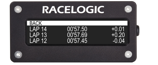 View Lap Times -Back