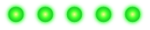 Graphic showing 5 illuminated green LEDs indicating a battery level of 80 to 100 %.
