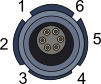 Diagram of the charging connector on a Wheel Speed Sensor.