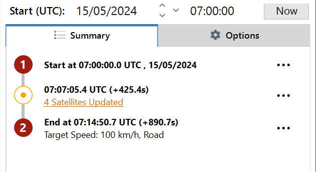 Screenshot of a waypoint with updated satellites information.