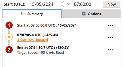 Screenshot of a waypoint with updated satellites information.