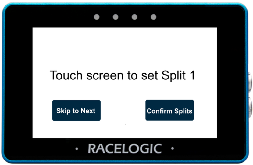 MFD Touch displaying Edit Splits screen.