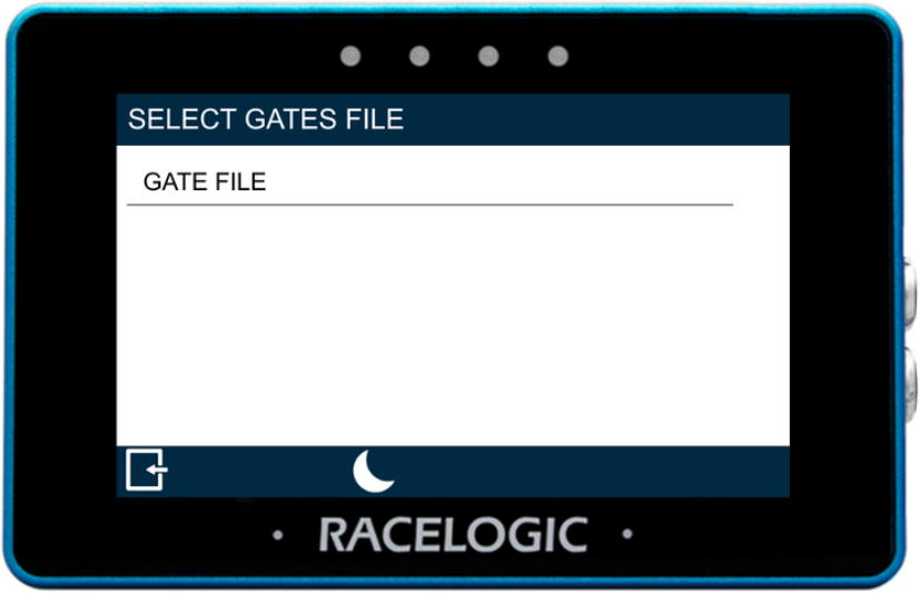 MFD Touch displaying the Select Gates File screen.