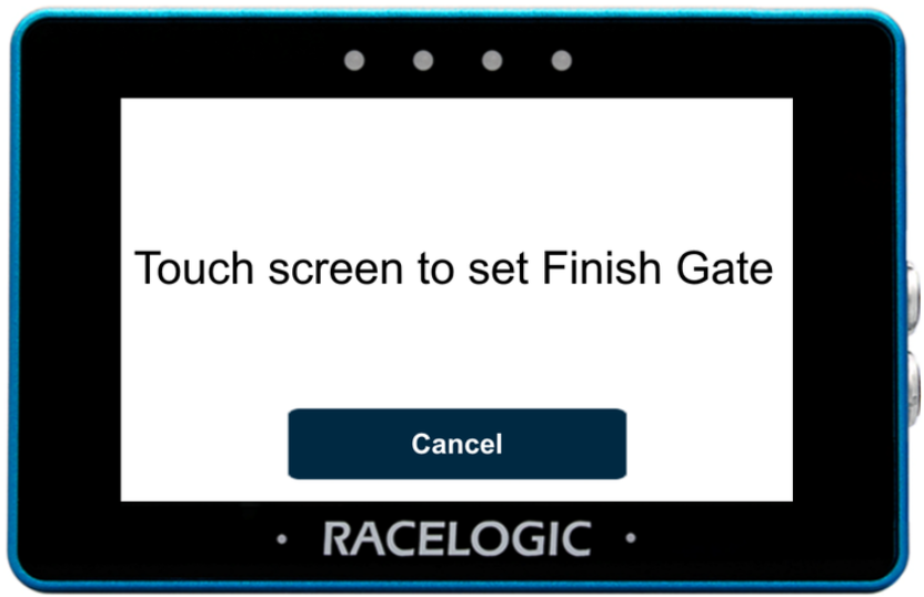 MFD Touch displaying the Set Finish Gate screen.
