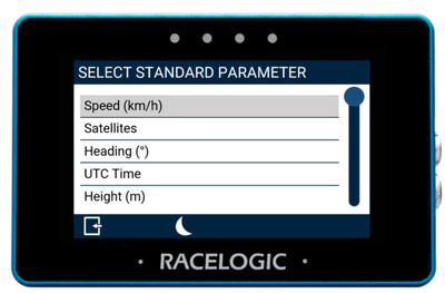 MFD Touch displaying the Select Standard Parameter screen. 