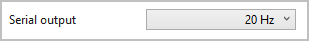 Cropped screenshot of the Serial Output setting.