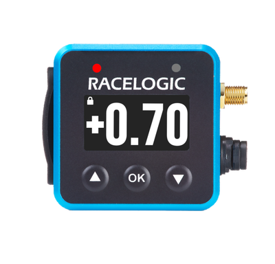 Mini LapTimer with +0.70 on the Predictive Lap Timing display and 1 red LED.