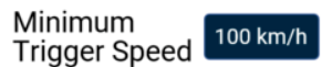 Minimum Trigger Speed option in the Decel Test Settings in VBOX Touch MFD App.