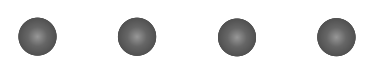 Row of 4 LEDs that are off (not illuminated).