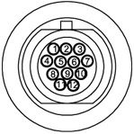 Image of the Video VBOX Waterproof CAN Connector.
