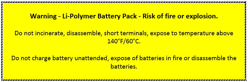 Battery safety warning