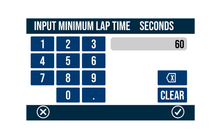 Input Minimum Lap Time (60) - No Framev2