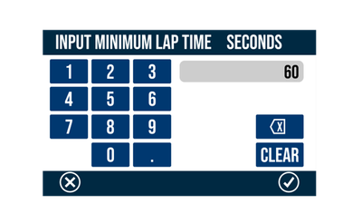 Input Minimum Lap Time (60) - No Framev2