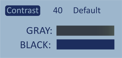 Screenshot of the Contrast configuration screen