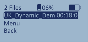Screenshot of the LabSat 4 File Selection Screen.