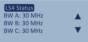 Screenshot of the Status screen.